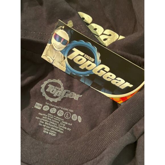 BBC Top Gear Union Jack Graphic T-Shirt NWT Size L Black Vintage 2005 - Picture 6 of 8